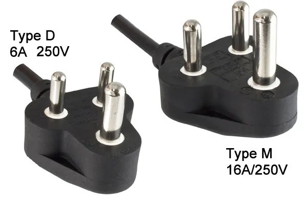 Indien Netzstecker Typ D und Typ M im Vergleich