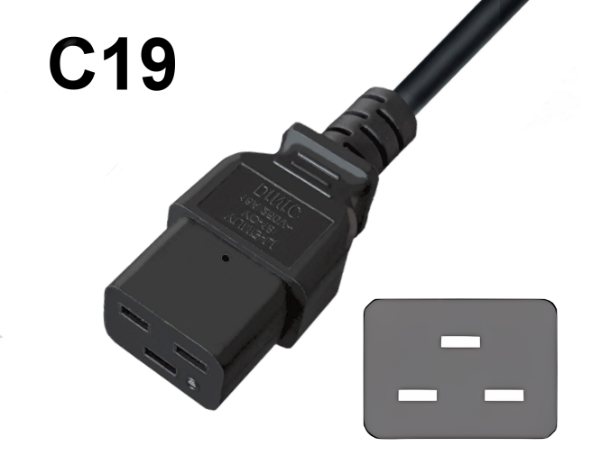 IEC 60320 C19 Netzkabel Stecker für Server und PDU