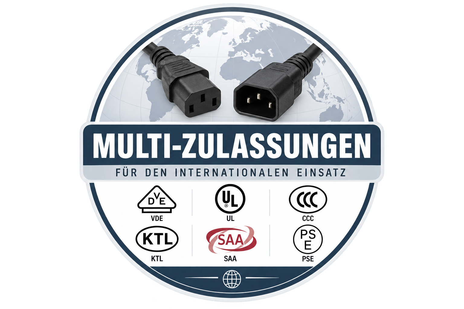 Multi-Zulassungen VDE UL CCC KTL SAA PSE