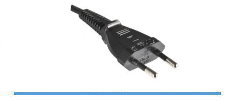 2-pol Netzkabel schwarz