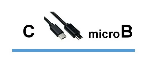 DINIC USB-C Auf Micro-B Kabel – 2 M, Schwarz, Für Datenübertragung & Aufladen
