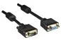 Preview: S-VGA Verlängerung, DB15 Stecker auf Buchse, vergoldete Kontakte, 2-fach geschirmt, Ferritkerne, Länge 3,00m, Blister