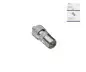 Preview: Accoppiamento coassiale 9,5 mm con connessione a vite, versione in metallo per cavo coassiale 4,5-7,5 mm, scatola DINIC con foro Euro