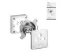 Preview: DINIC aerial socket 3-hole for TV and radio universal for flush and surface mounting, white, DINIC box with Euro hole