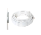Preview: Coaxial TV / SAT installation cable, 120dB, class A++, 4-fold shielded, on roll, white, length 25.00m