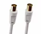 Preview: Coaxial antenna cable, shielding 120dB, gold-plated, quadruple shielded, white, DINIC box with Euro hole, length 3.50m Preview: Coaxial antenna cable, shielding 120dB, gold-plated, quadruple shielded, white, DINIC box with Euro hole, length 3.50m