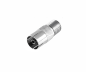 Preview: Adapter coaxial socket to F-socket, F-socket to coaxial socket, full metal, DINIC box with Euro hole