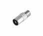 Preview: Adapter IEC pistik F-pistikupesale, ANT-pistik SAT-pistikupesale, täismetallist, DINIC-karp koos Euro-auguga