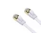 Preview: Patch cable Cat.6, flat, PiMF/STP, white, 10m