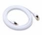 Preview: Cable de conexión Cat. 6, plano, PiMF/STP, blanco, caja DINIC con orificio europeo, longitud 3 m