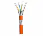 Preview: Cat.7 verkkoasennuskaapeli, PiMF, 100Ohm, 10GB, AWG 23, 1000 MHz, FRNC-B, oranssi, pituus 500m.