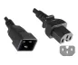 Preview: Hot appliance cable C15 to C20, 1mm², extension, VDE, black, length 1.80m Preview: Hot appliance cable C15 to C20, 1mm², extension, VDE, black, length 1.80m