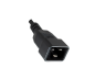 Preview: Hot appliance cable C15 to C20, 1mm², extension, VDE, black, length 1.80m