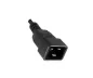 Preview: Hot appliance cable C15 to C20, 1mm², extension, VDE, black, length 1.80m Preview: Hot appliance cable C15 to C20, 1mm², extension, VDE, black, length 1.80m
