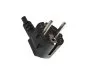 Preview: Netsnoer CEE 7/7 90° naar heteluchtstekker C15, 1mm², VDE, zwart, lengte 5,00m