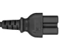 Preview: Cablu de rețea Elveția tip J (parțial izolat) pentru aparate de încălzit C15, 1mm², omologare: SEV, negru, lungime 1.80m