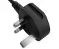 Preview: Cable de red Inglaterra UK tipo G 10A a C15, 1mm², homologación: ASTA, negro, longitud 1,80m