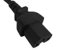 Preview: Мрежов кабел England UK тип G 10A към C15, 1mm², одобрение: ASTA, черен, дължина 1.80m