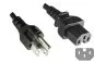 Preview: Power Cable America USA NEMA 5-15P, Type B to C15
