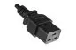 Mobile Preview: Power Cord CEE 7/7 90° to C19, 1,5mm², VDE, black, length 5,00m
