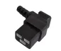 Preview: Netzkabel CEE 7/7 auf C19 90°, 1mm², VDE, schwarz, Länge 1,80m