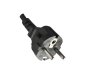 Preview: Power Cord CEE 7/7 to C19 90°, 1mm², VDE, black, length 1,80m