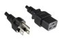 Preview: Mains cable Japan type B to C19, 2mm², approvals: JET/PSE, VCTF, black, length 1.80m