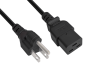 Preview: Cabo de rede eléctrica Japão tipo B para C19, 2mm², aprovações: JET/PSE, VCTF, preto, comprimento 1,80m
