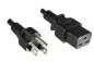 Preview: Netzkabel Japan Typ B auf C19, 2mm², Zulassungen: JET/PSE, VCTF, schwarz, Länge 1,80m