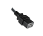 Preview: Câble secteur Amérique USA NEMA 5-15P, type B sur C19, AWG16, SJT, homologations : UL/CSA, noir, longueur 1,80m