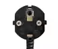 Preview: Netzkabel CEE 7/7 90° auf C19, 1,5mm², VDE, schwarz, Länge 3,00m