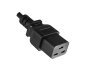 Preview: Cable de red CEE 7/7 90° a C19, 1,5 mm², VDE, negro, longitud 5,00 m