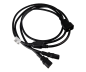 Preview: Y-cold appliance cable 2x C13 to C20, 1.5mm², extension, VDE, black, length 2.00m