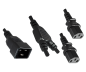 Preview: Y-cold appliance cable 2x C13 to C20, 1.5mm², extension, VDE, black, length 2.00m