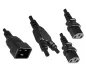 Preview: Y-cold appliance cable 2x C13 to C20, 1.5mm², extension, VDE, black, length 2.00m