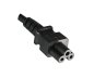 Preview: Mains cable Europe CEE 7/7 to C5, 0.75mm², VDE, black, length 1.80m
