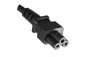 Preview: Y-mains cable CEE 7/7 90° 1,20m to C13 + C5 each 0,80m, 1mm², VDE, black, length 2,00m