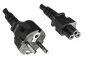 Preview: Netzkabel Europa CEE 7/7 auf C5, 0,75mm², VDE, schwarz, Länge 5,00m Preview: Netzkabel Europa CEE 7/7 auf C5, 0,75mm², VDE, schwarz, Länge 5,00m
