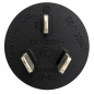 Preview: Voedingskabel China type I naar C5, 0,75mm², CHN 3pin/IEC 60320-C5, CCC, zwart, lengte 1,80m