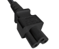 Preview: Netzkabel Dänemark Typ K 90° auf C5, 0,75mm²,