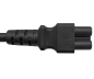 Preview: Netkabel Israël type H naar C5, 0,75mm², goedkeuring: SII, zwart, lengte 1,80m