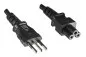 Preview: Power cable Italy type L to C5, 0,75mm², approval: IMQ, black, length 1.80m