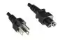 Preview: Cabo de rede eléctrica Japão tipo B a C5, 0,75 mm², aprovações: JET/PSE, VCTF, preto, comprimento 1,80m