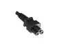 Preview: Mains cable Japan type B to C5, 0.75mm², approvals: JET/PSE, VCTF, black, length 1.80m