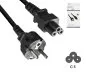 Preview: Câble secteur Europe CEE 7/7 sur C5, 0,75mm², CEE 7/7/IEC 60320 sur C5, VDE, noir, longueur 1,80m, DINIC Box