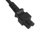 Preview: Netkabel Korea CEE 7/4 tot C5, 0,75mm², keurmerk: KTL, zwart, lengte 1,80m