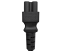 Preview: Netkabel Korea CEE 7/4 tot C5, 0,75mm², keurmerk: KTL, zwart, lengte 1,80m