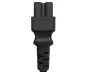 Preview: Netzkabel Korea CEE 7/4 auf C5, 0,75mm², Zulassung: KTL, schwarz, Länge 1,80m