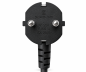 Preview: Netkabel Korea CEE 7/4 tot C5, 0,75mm², keurmerk: KTL, zwart, lengte 1,80m