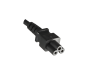 Preview: Cold appliance cable C14 to C5, 0,75mm², extension, VDE, black, length 1,80m